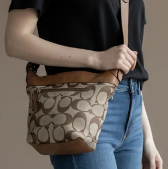 Coach Signature Bleecker Bucket Crossbody Bag - Picture 2 of 12